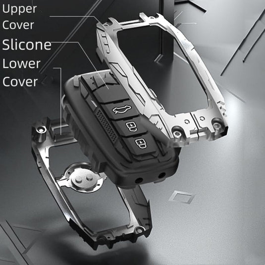 Ford Heavy-Duty Mecha Car Key Fob Case Cover For Mondeo, Focus, Mustang, Fusion, Raptor F-150, F-250, F-350, F-450, F-550, Edge, Explorer, Maverick