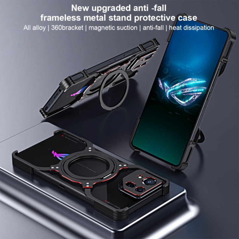 Cargue la imagen en el visor de la galería, Asus ROG Phone 9 / 9 Pro - Mechanical Arm Borderless MagSafe Holder Metal Phone Case - Polar Tech Australia
