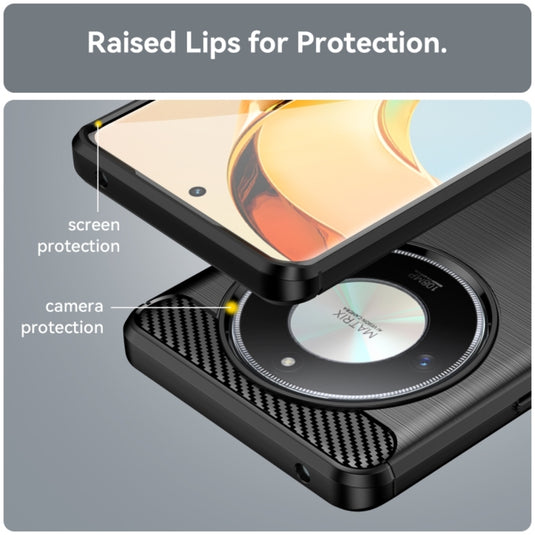 Honor Magic6 Lite (ALI-NX3) - Carbon Fiber Brushed Texture TPU Phone Case