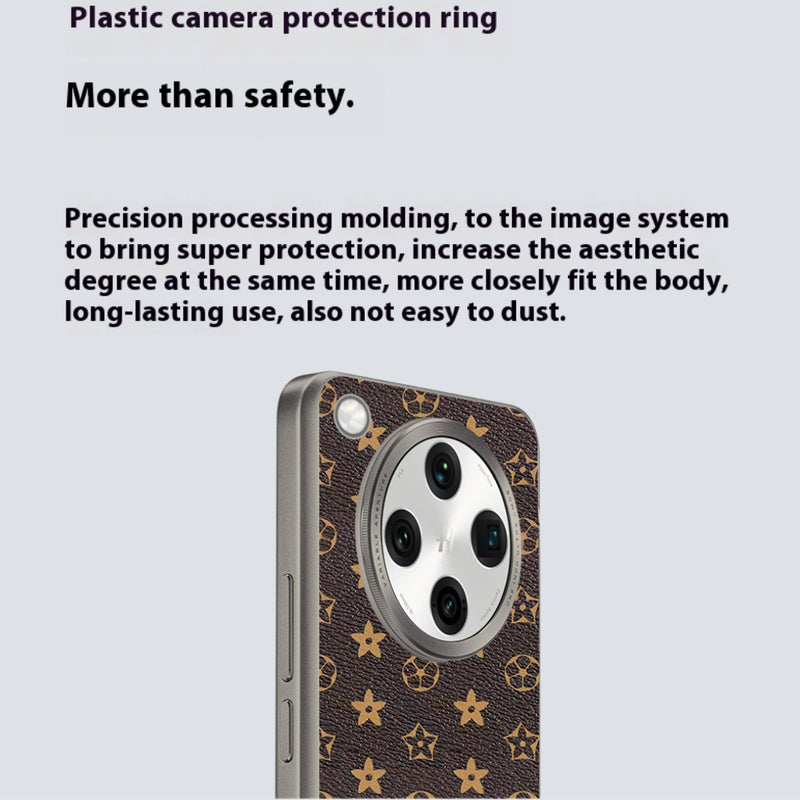 Cargue la imagen en el visor de la galería, OPPO Find X8 Ultra (PKJ110, PKU110) - Electroplated Trendy Brand Plain Leather Fashion Phone Case - Polar Tech Australia
