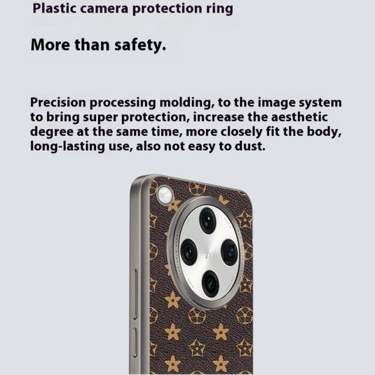 OPPO Find X8 Ultra (PKJ110, PKU110) - Electroplated Trendy Brand Plain Leather Fashion Phone Case - Polar Tech Australia