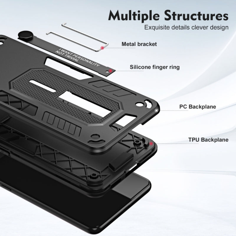 Load image into Gallery viewer, OPPO A96 4G / A76 4G / A36 4G / Realme 9i - Shockproof TPU &amp; Hard PC Back Cover with Retractable Hand Strap &amp; Lanyard - Polar Tech Australia
