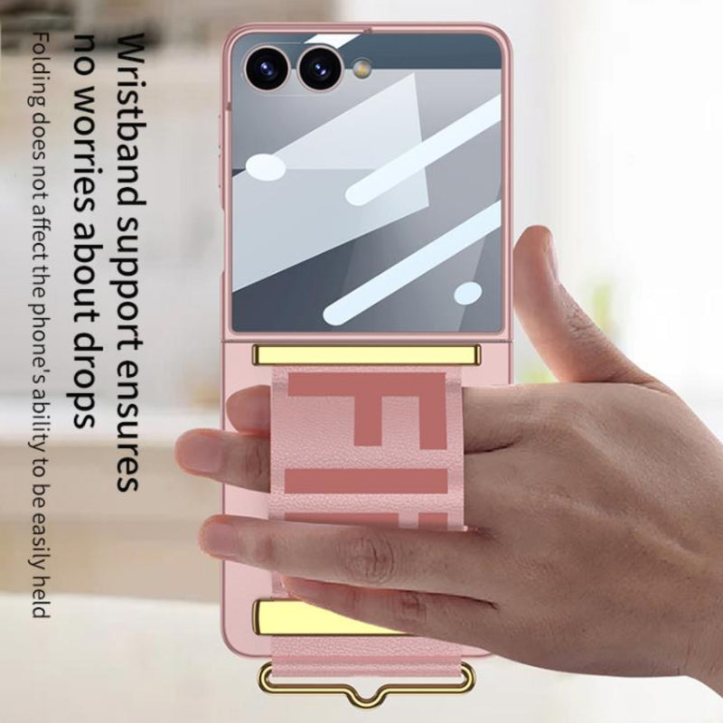 Chargez l&#39;image dans la visionneuse de la galerie, Samsung Galaxy Z Flip7 5G - Integrated Ultra-thin Wristband Holder Phone Case
