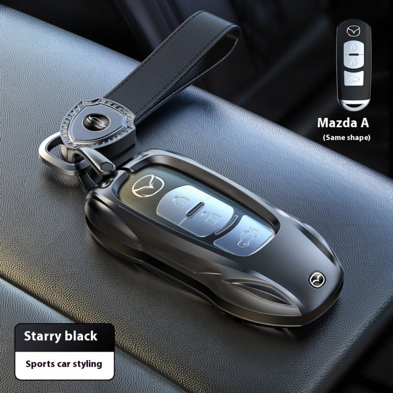 Load image into Gallery viewer, Mazda Stylish Metal Car Key Fob Case Cover For CX-5, CX-3, CX-30, CX-8, MX-5, Mazda3,6
