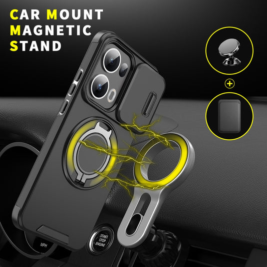 [Built-in Stand][With Slide Lens Cover] OPPO Reno13 F 4G/5G - Anti-Drop Protective Shell Case - Polar Tech Australia