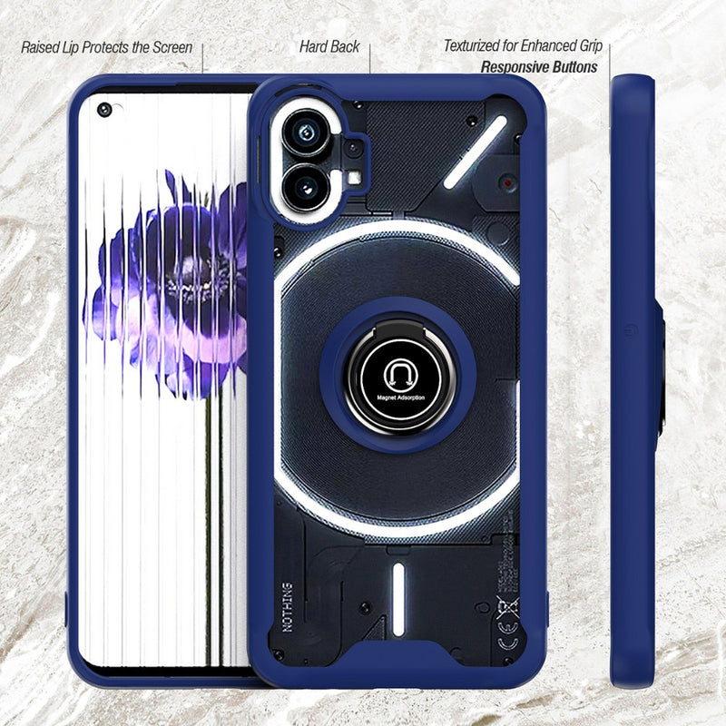 Chargez l&#39;image dans la visionneuse de la galerie, Nothing Phone (1) - Armor Matte Magnetic Ring Stand Case - Polar Tech Australia

