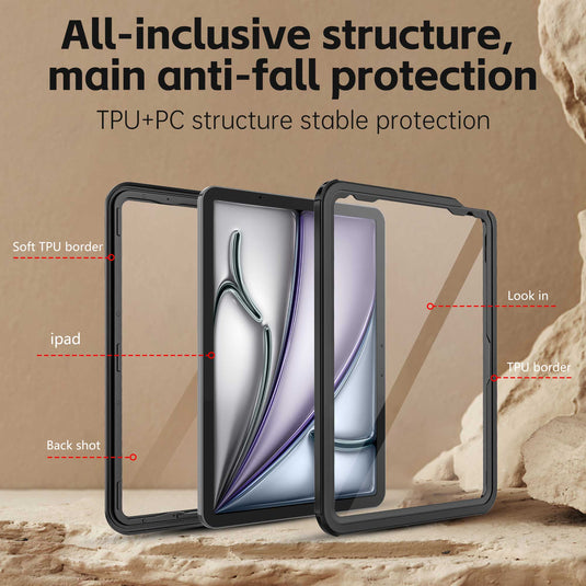 Apple iPad Air 11-inch M2 (2024) & M3 (2025) Shellbox B Series Waterproof Heavy Duty Lifeproof Style Case - Polar Tech Australia