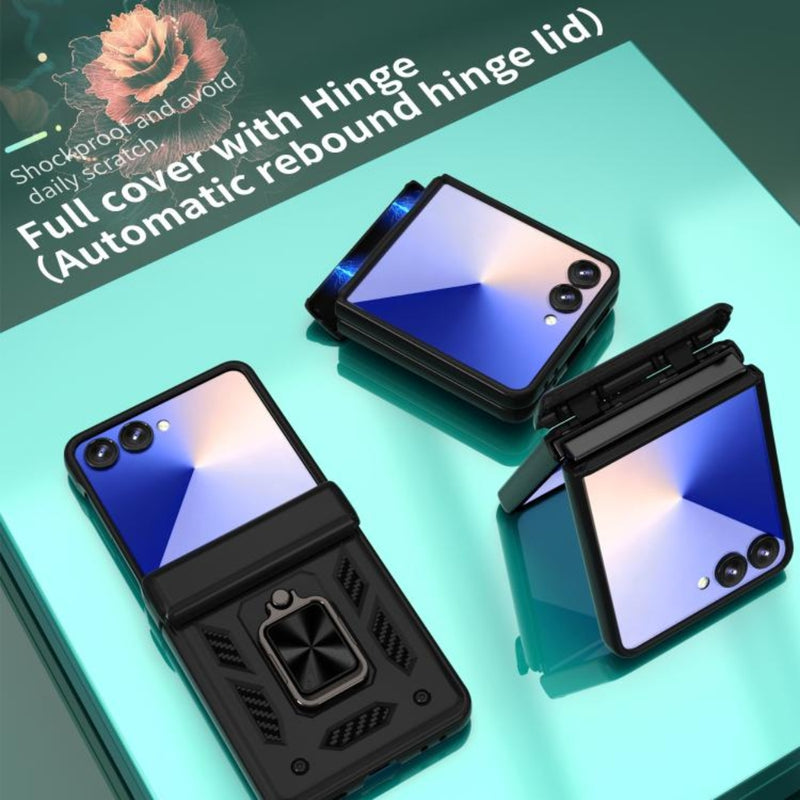 Load image into Gallery viewer, Samsung Galaxy Z Flip7 5G - Sliding Window Hinge Phone Case with Ring Stand
