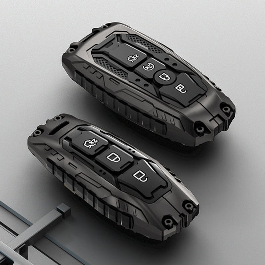 Ford Heavy-Duty Mecha Car Key Fob Case Cover For Mondeo, Focus, Mustang, Fusion, Raptor F-150, F-250, F-350, F-450, F-550, Edge, Explorer, Maverick