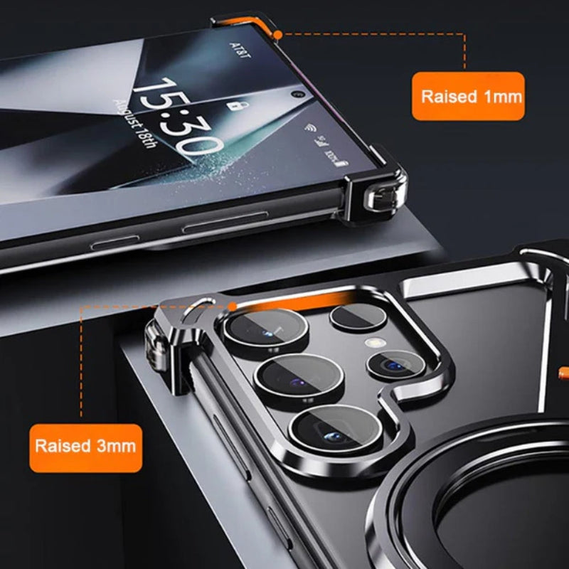 Chargez l&#39;image dans la visionneuse de la galerie, [Z-type metal bracket shell] Samsung Galaxy S24/Plus/Ultra - Magsafe Magnetic Phone Case - i-Station Mobile Phone &amp; Electronic Device Repair and Accessories
