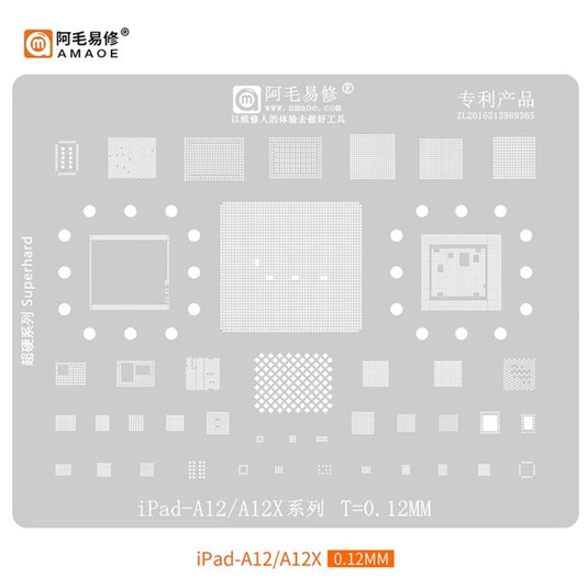 [Amaoe] [Stencil] BGA Reballing Solder Paste Stencil For iPad/iPad2/3/4/5/Air 2/PRO/iPad mini 1/2/3/4/ Soldering Mesh - Polar Tech Australia