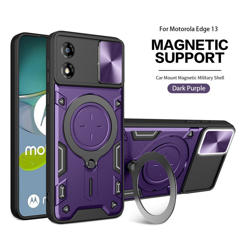 Load image into Gallery viewer, [Ring Rotating Stand][Camera Lens Cover] Motorola Moto E13 - Shield Shockproof Rugged Heavy Duty Case - Polar Tech Australia
