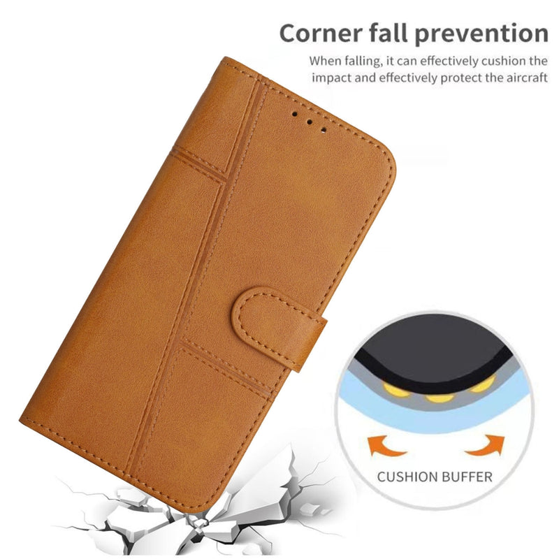 Cargue la imagen en el visor de la galería, Google Pixel 6 Pro - Stitching Calf Texture Buckle Leather Phone Case
