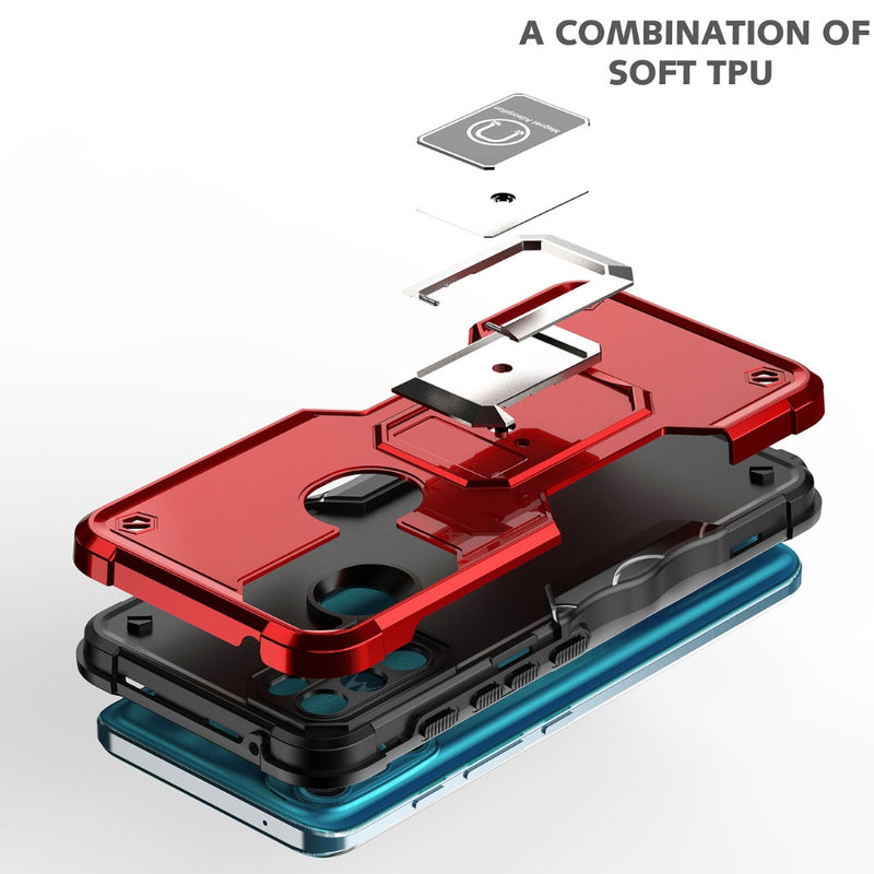 Cargue la imagen en el visor de la galería, Motorola Moto G50 5G - Non-slip Shockproof Armor Phone Case with Ring Holder
