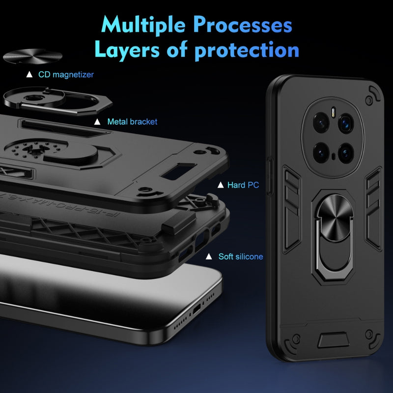 Load image into Gallery viewer, Honor Magic7 Pro (PTP-N49, PTP-AN10) - Shockproof Metal Ring Holder Phone Case
