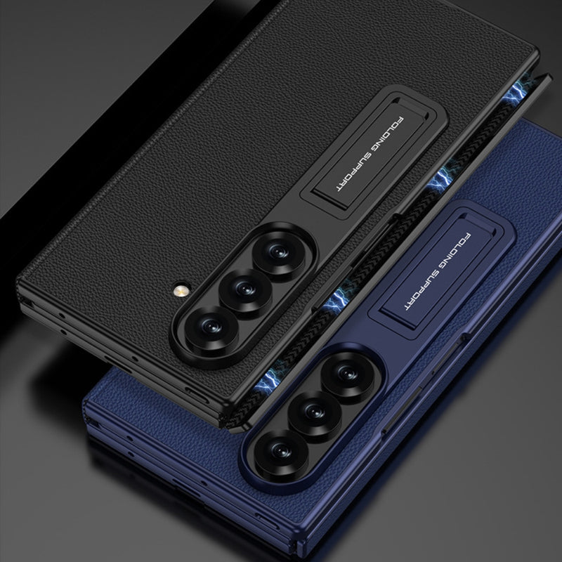 Chargez l&#39;image dans la visionneuse de la galerie, Samsung Galaxy Z TriFold - Business Flip Leather Cover with Integrated Screen Protector and Stand
