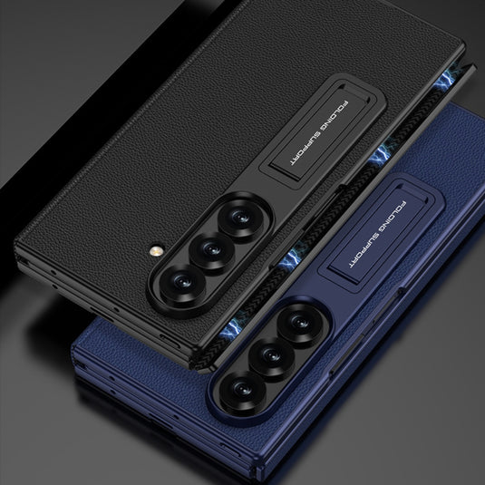 Samsung Galaxy Z TriFold - Business Flip Leather Cover with Integrated Screen Protector and Stand