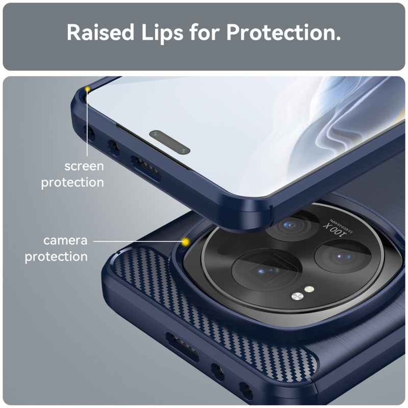 Chargez l&#39;image dans la visionneuse de la galerie, Honor Magic6 (BVL-AN00) - Carbon Fiber Brushed Texture TPU Phone Case
