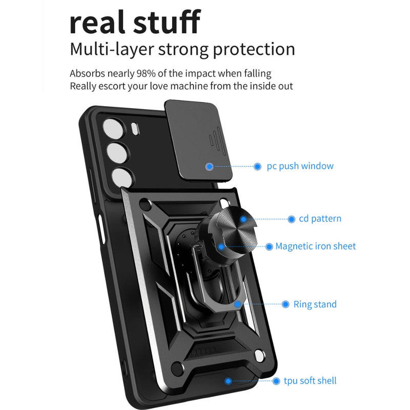 Load image into Gallery viewer, Motorola Moto G60s - Heavy Duty Ring Holder Case with Shockproof &amp; Camera Guard Design - Polar Tech Australia

