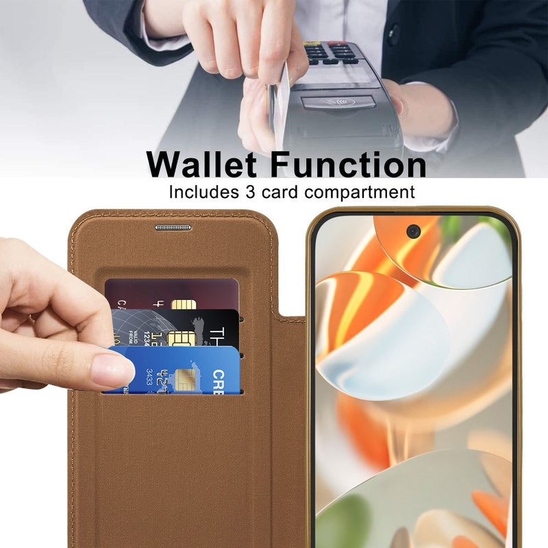 Load image into Gallery viewer, Google Pixel 10 / 10 Pro - Shield Magsafe RFID Anti-theft Rhombus Leather Phone Case

