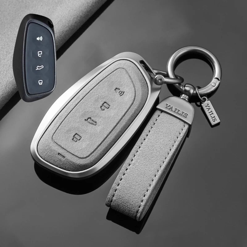 Cargue la imagen en el visor de la galería, Great Wall High-Quality Suede Car Key Fob Case Cover For Haval Raptor, Dargo 2nd Gen, Xiaolong Max, Shenshou, H6
