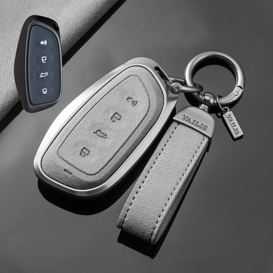 Great Wall High-Quality Suede Car Key Fob Case Cover For Haval Raptor, Dargo 2nd Gen, Xiaolong Max, Shenshou, H6