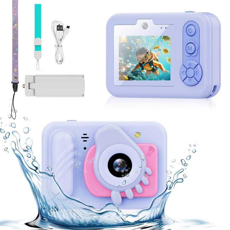 Load image into Gallery viewer, [Depth 1.5M Max] High-Definition IP68 Waterproof Kids Camera With Triangular Stand &amp; Safety Strap - Polar Tech Australia
