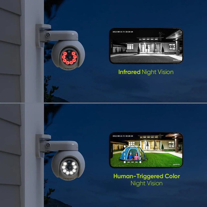 Load image into Gallery viewer, TUYA &amp; Onvif 8MP PTZ Two-way Talk PoE 2.8mm FHD Outdoor Security Full Color Night Vision Camera
