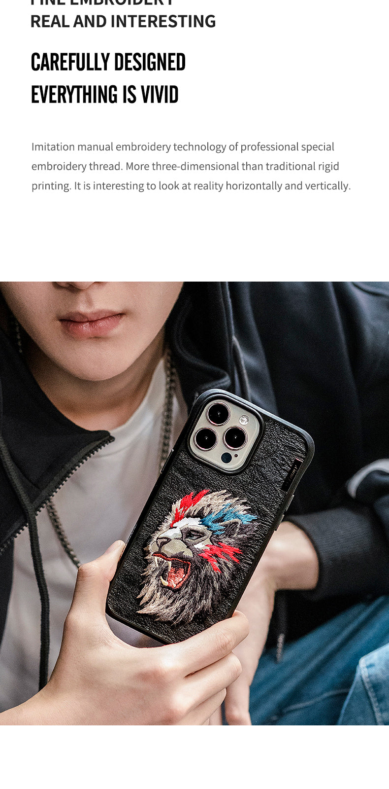 Cargue la imagen en el visor de la galería, Nimmy Dazzling Series iPhone 15/Pro/Max Embroidery 3D Cool Case - Polar Tech Australia
