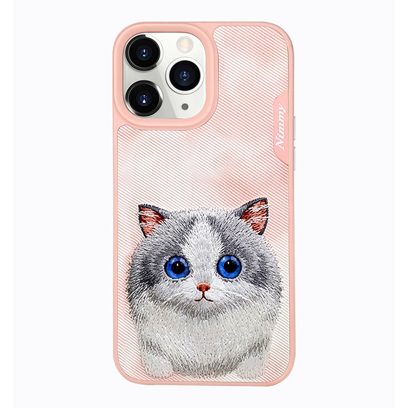 Cargue la imagen en el visor de la galería, Nimmy Pet Animal Big Eye Series iPhone 13/14/15/Pro/Max Embroidery 3D Cute Cool Case - Polar Tech Australia
