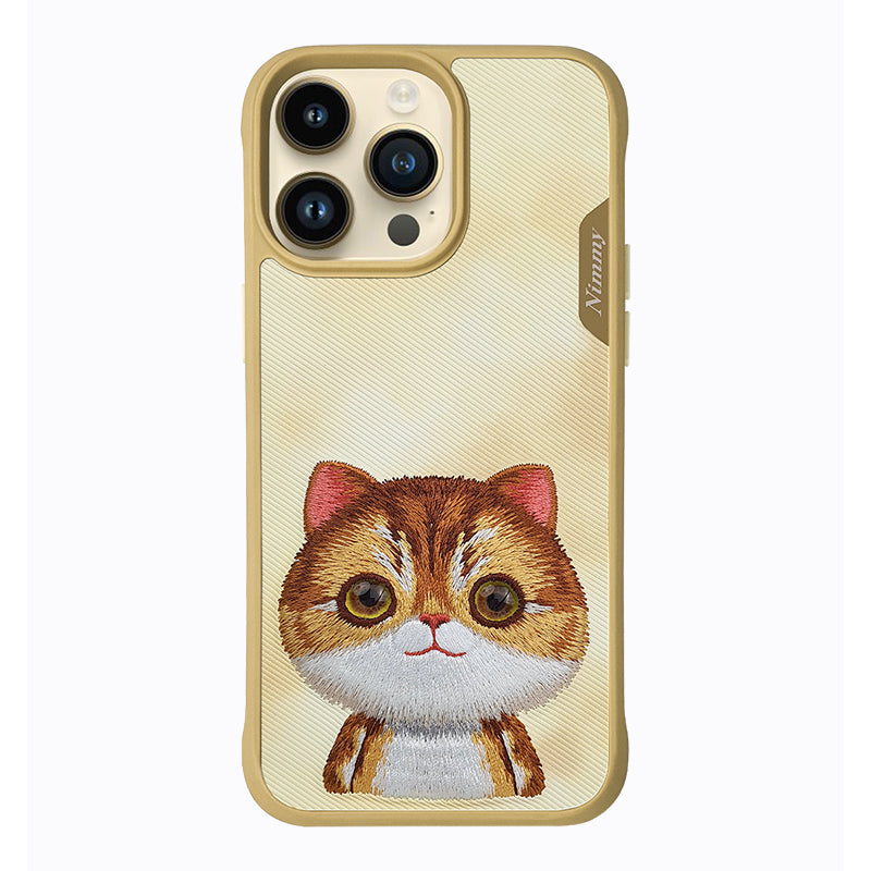 Cargue la imagen en el visor de la galería, Nimmy Pet Animal Big Eye Series iPhone 13/14/15/Pro/Max Embroidery 3D Cute Cool Case - Polar Tech Australia
