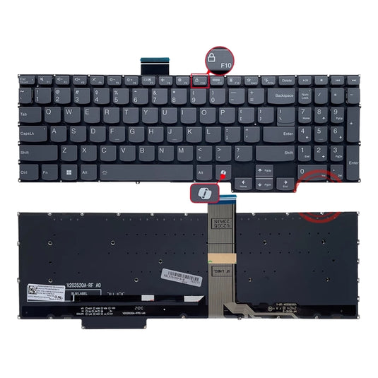 Lenovo ThinkBook 16 G5+ ARA ARP IAP APO IRH (Year 2022 2023) Series - Laptop Keyboard With Backlit US Layout