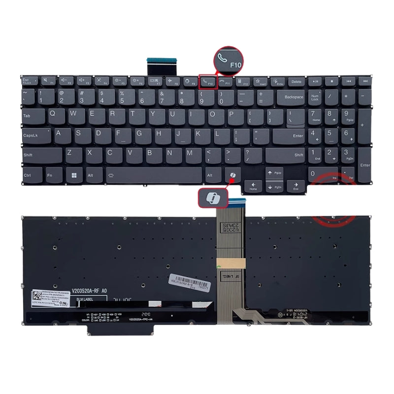 Chargez l&#39;image dans la visionneuse de la galerie, Lenovo ThinkBook 16 G5+ ARA ARP IAP APO IRH (Year 2022 2023) Series - Laptop Keyboard With Backlit US Layout
