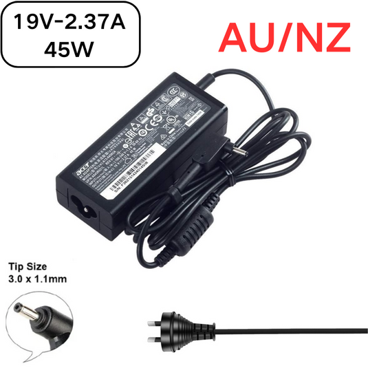 [19 V-2,37 A/45 W] [3,0 x 1,0 et 3,0 x 1,1] Acer Switch 3 SW312 & Spin 3 SP314-51 & Swift 5 ADP-45HE chargeur adaptateur d'alimentation secteur pour ordinateur portable