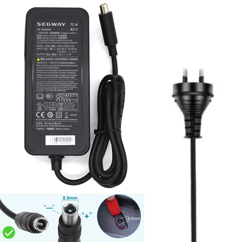 Cargue la imagen en el visor de la galería, [71W/42V-1.7A][Lotus Plug] Segway Ninebot ES1 ES2 ES4 G30 Max Replacement Charger - Polar Tech Australia
