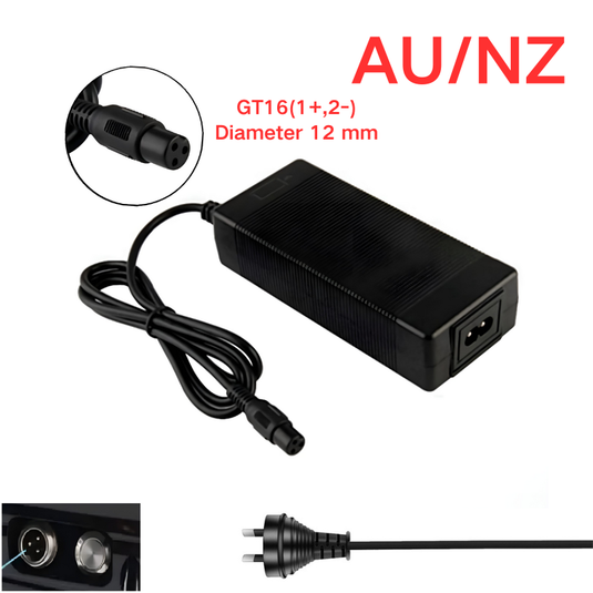 [48V-54.6V/3A][GX16 Plug] Universal For 48V 13S Li-Ion Lithium Battery Pack Electric Scooter EBike AC Power Adapter Charger