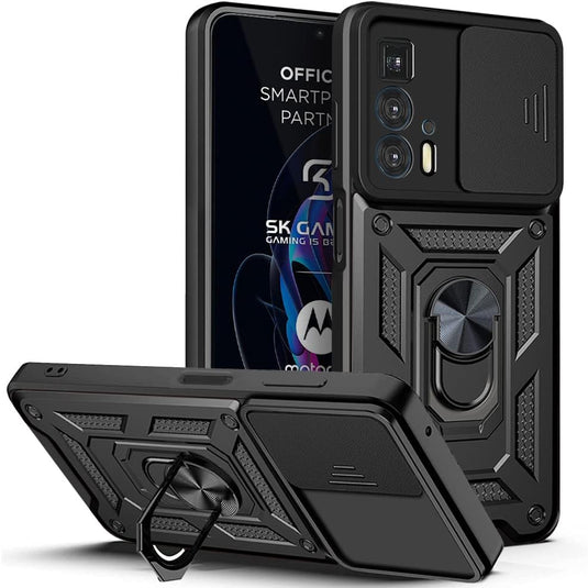 [Magnetic Ring Kickstand][Camera Cover] Motorola Moto Edge 20 Pro - Shield Shockproof Rugged Heavy Duty Case - Polar Tech Australia