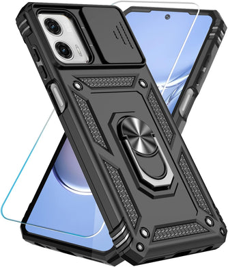 [Magnetic Ring Kickstand][Slide Camera Cover] Motorola Moto G 5G 2023/Moto G Power 2023 - Shield Shockproof Rugged Heavy Duty Case - Polar Tech Australia