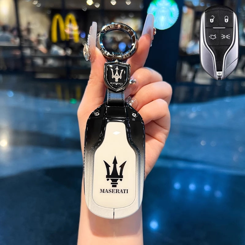 Cargue la imagen en el visor de la galería, Maserati Zinc Alloy Full-Cover Stylish &amp; Elegant Design Car Key Fob Case for Cover Levante, MC20, Ghibli, Quattroporte 2014-2022
