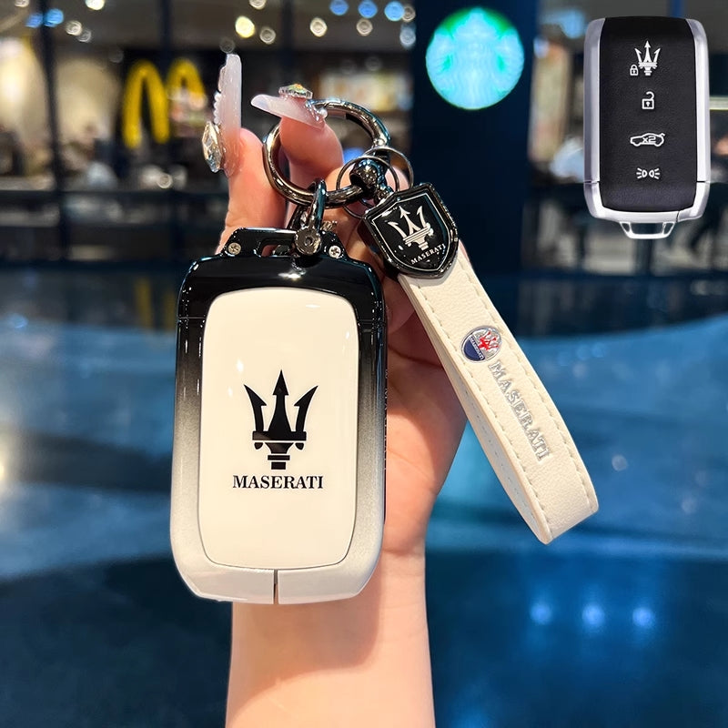 Cargue la imagen en el visor de la galería, Maserati Zinc Alloy Full-Cover Stylish &amp; Elegant Design Car Key Fob Case Cover for New Grecale MC20 Ghibli Since 2023
