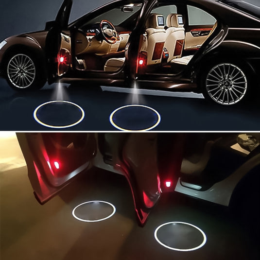 [1 Pair] Volvo Car 3D Door Logo Light Brand Shadow Lights - Polar Tech Australia