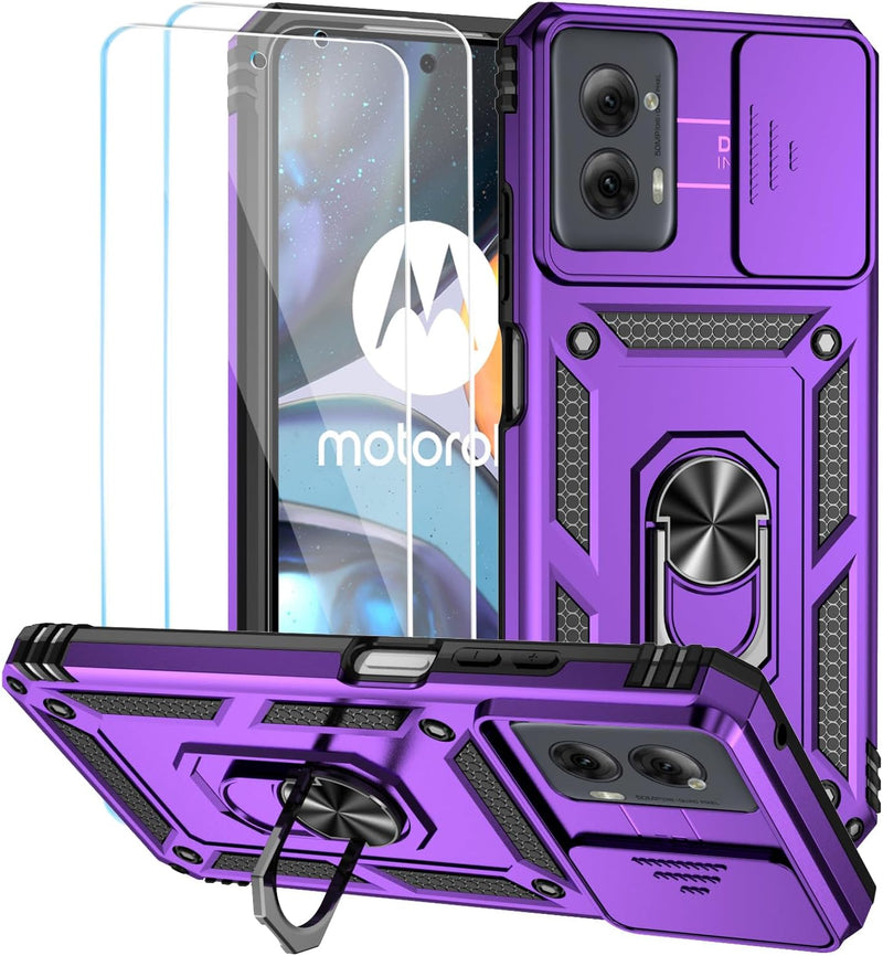 Load image into Gallery viewer, [Magnetic Ring Kickstand][Slide Camera Cover] Motorola Moto G Power 2024 - Shield Shockproof Rugged Heavy Duty Case - Polar Tech Australia
