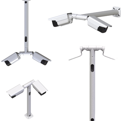 [1 Split 2][Horizontal] Universal Aluminium CCTV Bullet Camera Wall or Ceiling Mount Bracket Holder - Polar Tech Australia