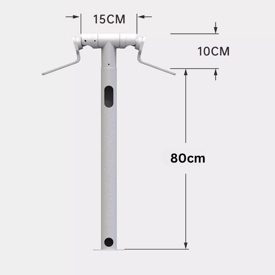 [1 Split 2][Horizontal] Universal Aluminium CCTV Bullet Camera Wall or Ceiling Mount Bracket Holder - Polar Tech Australia