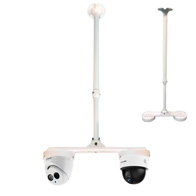 [1 Split 2] Universal Retractable Extension Aluminium CCTV Dome Camera Wall or Ceiling Mount Bracket Holder - Polar Tech Australia