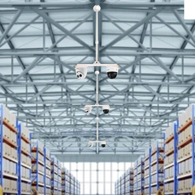 Chargez l&#39;image dans la visionneuse de la galerie, [1 Split 2] Universal Retractable Extension Aluminium CCTV Dome Camera Wall or Ceiling Mount Bracket Holder - Polar Tech Australia
