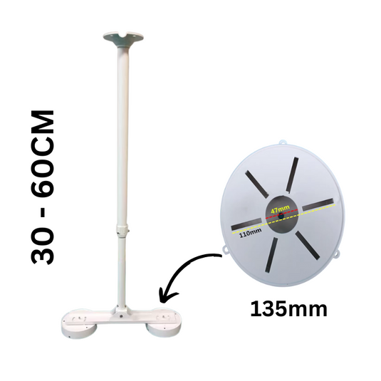 [1 Split 2] Universal Retractable Extension Aluminium CCTV Dome Camera Wall or Ceiling Mount Bracket Holder - Polar Tech Australia