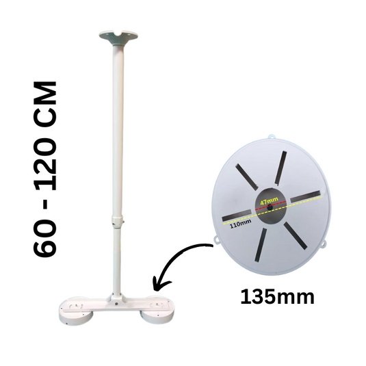 [1 Split 2] Universal Retractable Extension Aluminium CCTV Dome Camera Wall or Ceiling Mount Bracket Holder - Polar Tech Australia