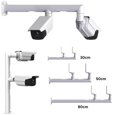 [1 Split 2] Universal Aluminium CCTV Bullet Camera Wall or Ceiling Mount Bracket Holder - Polar Tech Australia