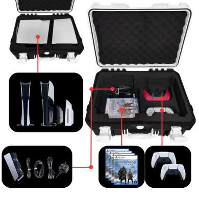 SONY PlayStation 5 Slim / PS5 Slim - Heavy Duty All-in-one Multifunction Durable Carry Box Travel Storage Suitcase
